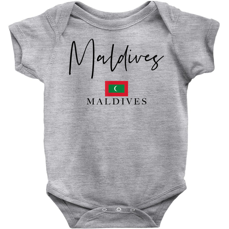 Flag Vacation   Island Maldives T Shirt Baby Bodysuit | Artistshot