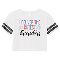 L&d Nurse Midwife I Deliver The Cutest Firecrackers T Shirt Scorecard Crop Tee | Artistshot