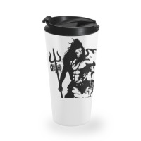 Lord Shiva Art Angry Trishul Travel Mug | Artistshot