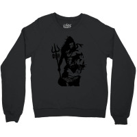 Lord Shiva Art Angry Trishul Crewneck Sweatshirt | Artistshot