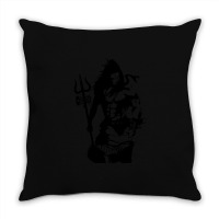 Lord Shiva Art Angry Trishul Throw Pillow | Artistshot