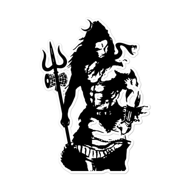 Lord Shiva Art Angry Trishul Sticker | Artistshot