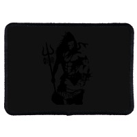 Lord Shiva Art Angry Trishul Rectangle Patch | Artistshot