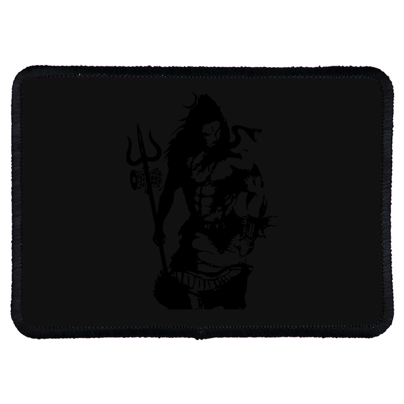 Lord Shiva Art Angry Trishul Rectangle Patch | Artistshot