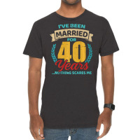 Married For 40 Years 40th Wedding Anniversary Premium Vintage T-shirt | Artistshot