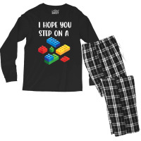 I Hope You Step On A Blocks Bricks Play Toys Building Toy Men's Long Sleeve Pajama Set | Artistshot