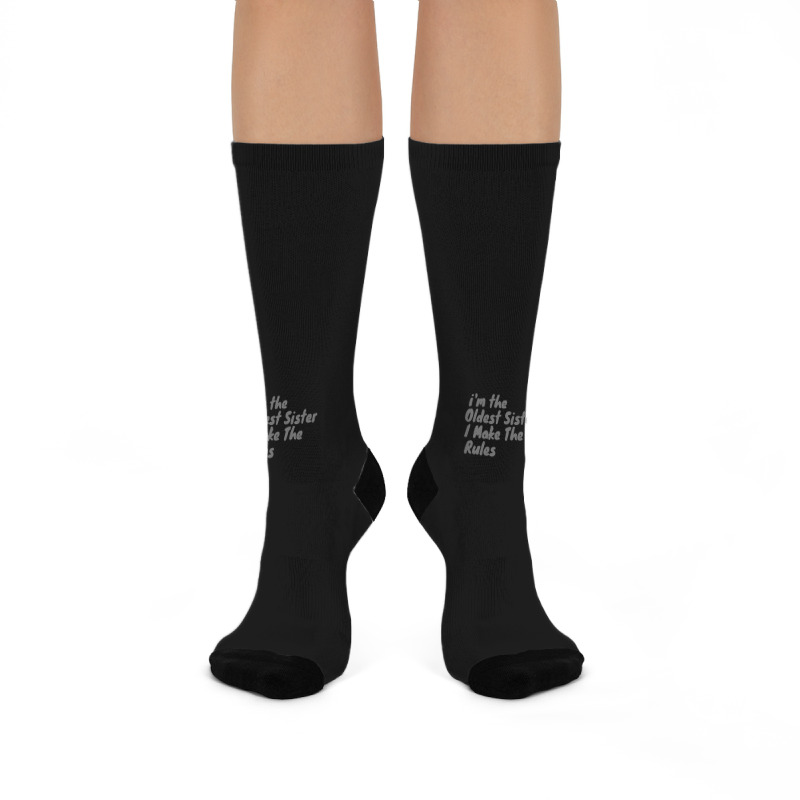 Oldest Sister I Make The Rules Funny Matching Sibling Products. Crew Socks | Artistshot