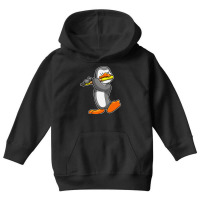 Penguin At Music With Flute Youth Hoodie | Artistshot