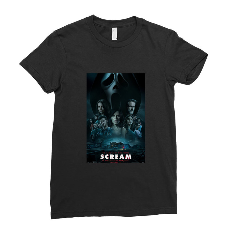 Scream 5 Ghost Ladies Fitted T-Shirt by GregoryBlaylock | Artistshot