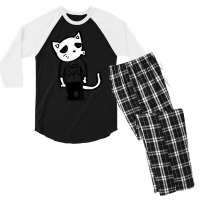 Earth Sucks Cat Feline Kittens Lovers T Shirt Men's 3/4 Sleeve Pajama Set | Artistshot