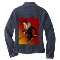 Devil Mark Ladies Denim Jacket | Artistshot