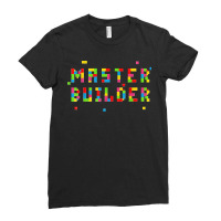 Funny Master Builder Cool Construction Block Building Gift Ladies Fitted T-shirt | Artistshot