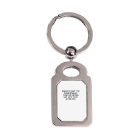 Shout Out To Sidewalks For Keeping Me Off The Streets Joke Tank Top Silver Rectangle Keychain | Artistshot