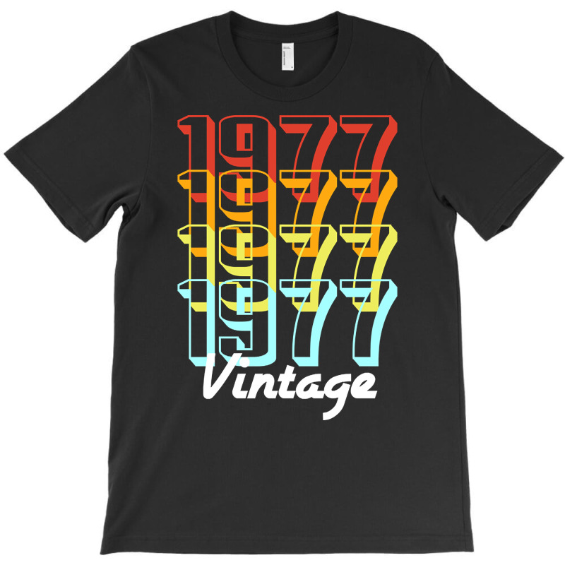 Vintage Since 1977 Old Men Women Retro Sunset T-shirt | Artistshot