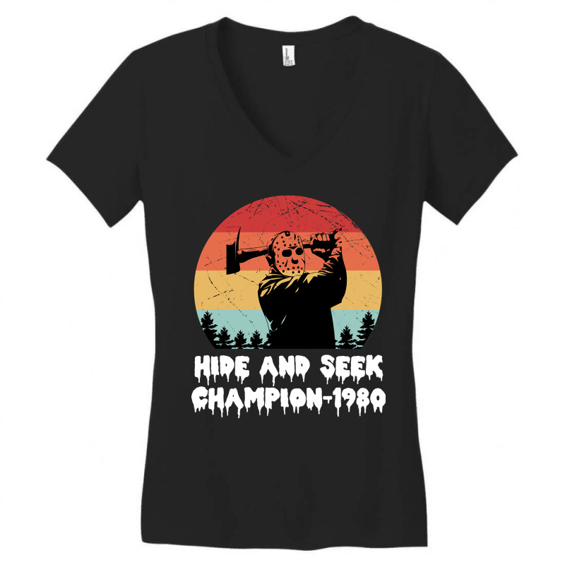 Hide And Seek Champion 1980 Women's V-Neck T-Shirt by Belton Fitts | Artistshot