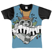 Master Raccoon Plays Genius Piano Tune Graphic Youth T-shirt | Artistshot