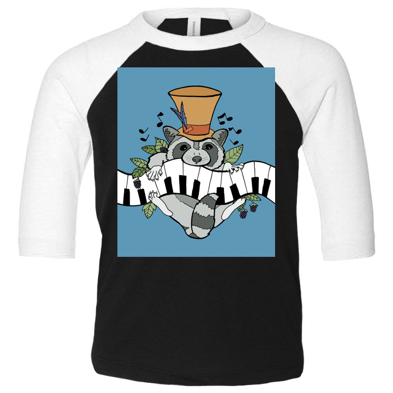 Master Raccoon Plays Genius Piano Tune Toddler 3/4 Sleeve Tee by Kenlofu52 | Artistshot