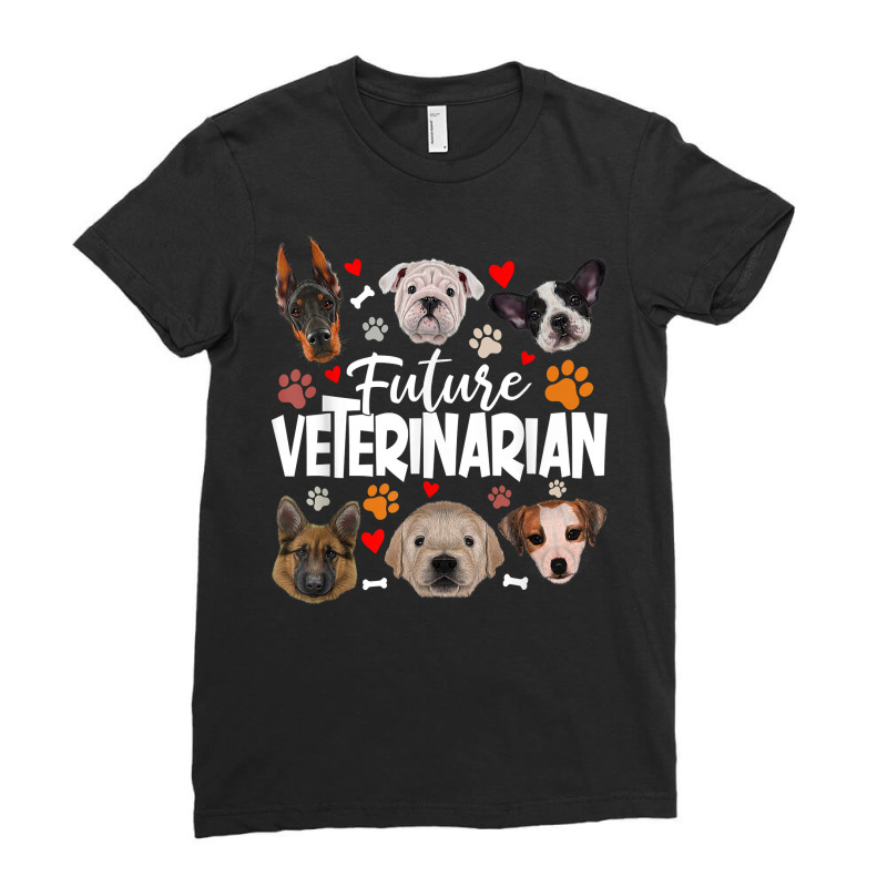 Dog Lover Cat Lover Future Veterinarian Veterinary Assistant T Shirt Ladies Fitted T-Shirt by cm-arts | Artistshot