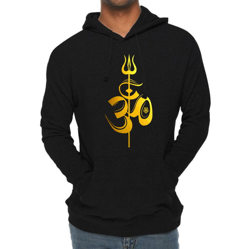 Om Lord Shiva Divine Spear Trident Trishul Lightweight Hoodie | Artistshot