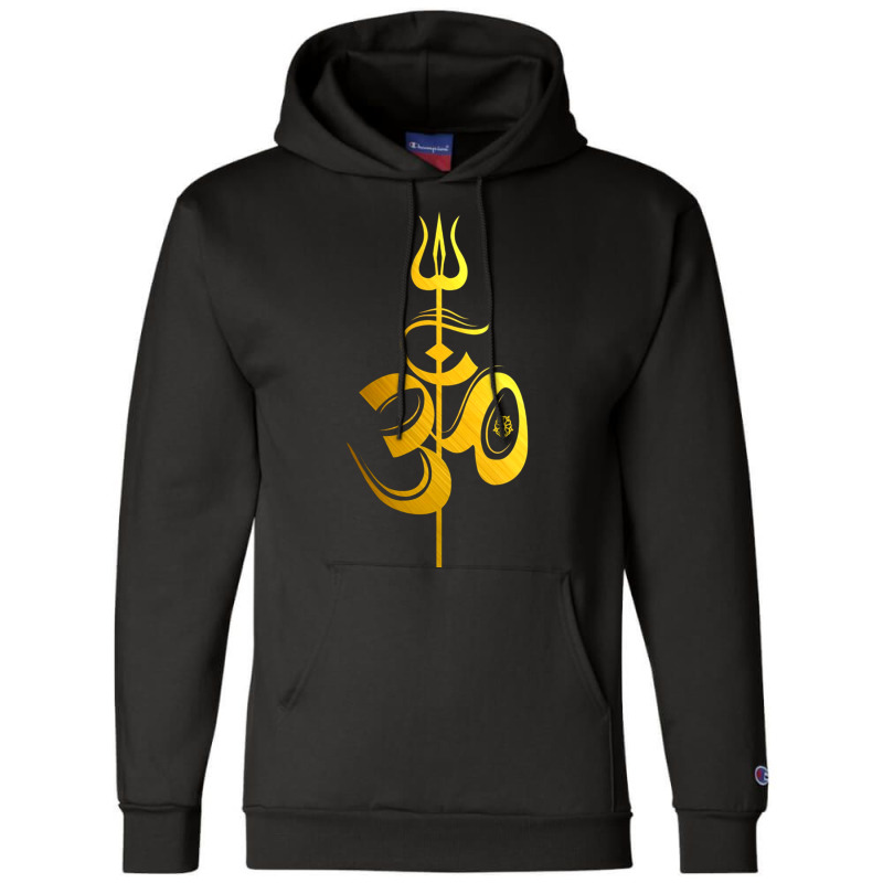 Om Lord Shiva Divine Spear Trident Trishul Champion Hoodie | Artistshot