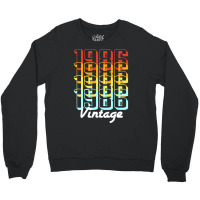 Vintage Since 1986 Old Men Women Retro Sunset Crewneck Sweatshirt | Artistshot