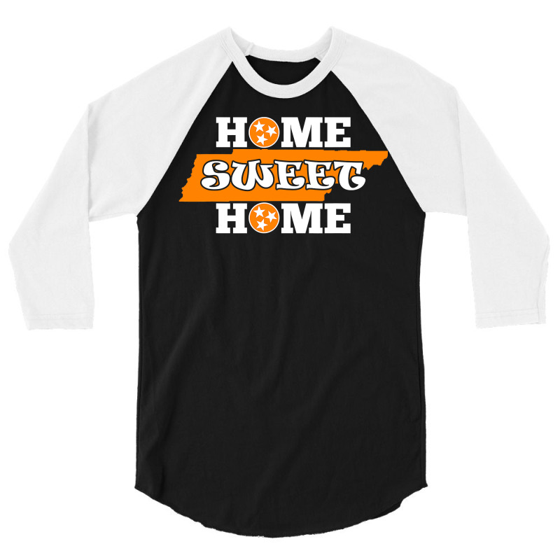 Home Sweet Home Tennessee  Orange State Flag White Tee 3/4 Sleeve Shirt by Cardenas | Artistshot