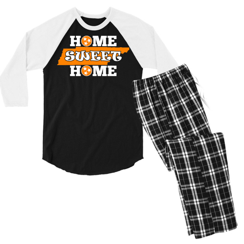 Home Sweet Home Tennessee  Orange State Flag White Tee Men's 3/4 Sleeve Pajama Set by Cardenas | Artistshot