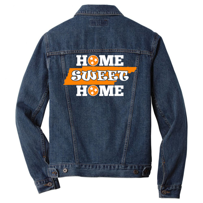 Home Sweet Home Tennessee  Orange State Flag White Tee Men Denim Jacket by Cardenas | Artistshot