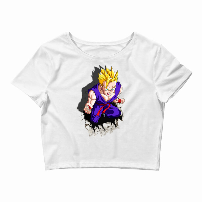 Dragon Ballz Gohan Crop Top by Rosiana | Artistshot