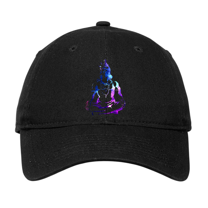 Adiyogi Meditating Galaxy Art Adjustable Cap | Artistshot