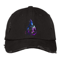 Adiyogi Meditating Galaxy Art Vintage Cap | Artistshot