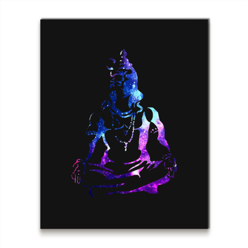 Adiyogi Meditating Galaxy Art Metal Print Vertical | Artistshot