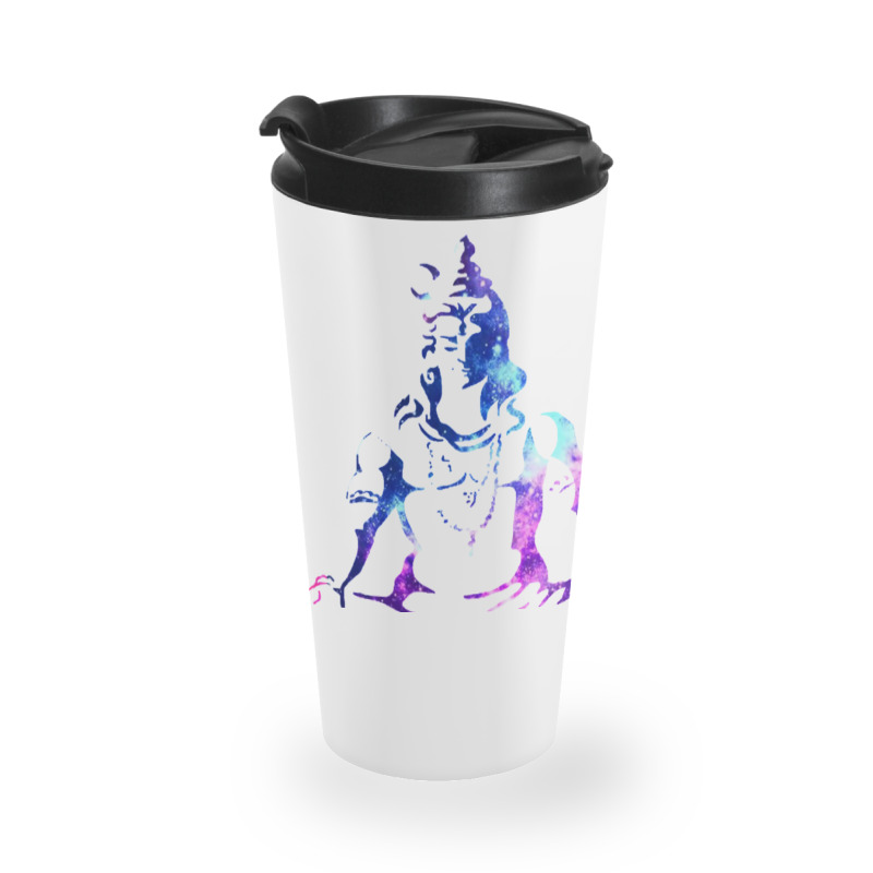 Adiyogi Meditating Galaxy Art Travel Mug | Artistshot