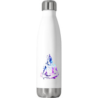 Adiyogi Meditating Galaxy Art Stainless Steel Water Bottle | Artistshot