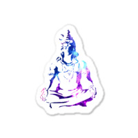 Adiyogi Meditating Galaxy Art Sticker | Artistshot