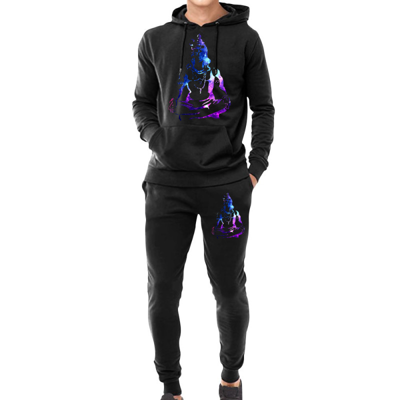 Adiyogi Meditating Galaxy Art Hoodie & Jogger Set | Artistshot