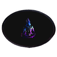 Adiyogi Meditating Galaxy Art Oval Patch | Artistshot