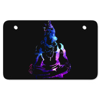 Adiyogi Meditating Galaxy Art Atv License Plate | Artistshot