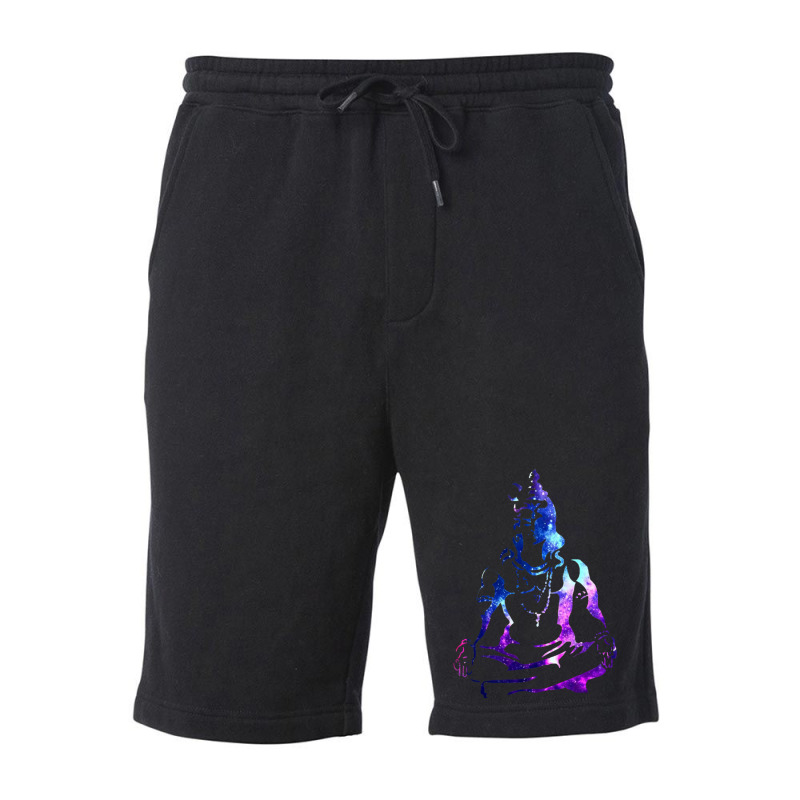 Adiyogi Meditating Galaxy Art Fleece Short | Artistshot