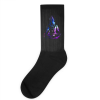 Adiyogi Meditating Galaxy Art Socks | Artistshot