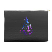 Adiyogi Meditating Galaxy Art Accessory Pouches | Artistshot