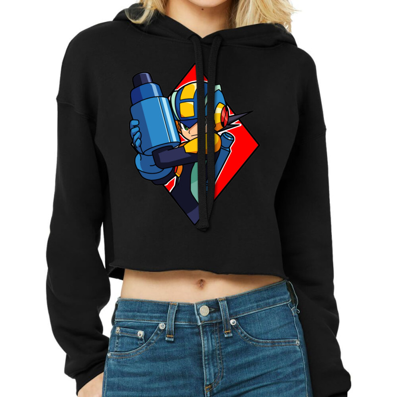 Mega Man Battle Network Cropped Hoodie by cm-arts | Artistshot