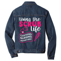 Living The Scrubs Life Certified Nursing Assistant Cna Men Denim Jacket | Artistshot