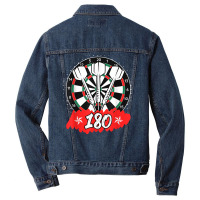 Darts 180 Dartboard 180 In Darts T Shirt Men Denim Jacket | Artistshot