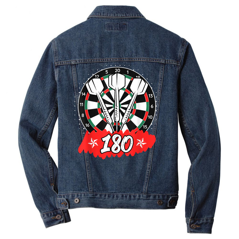 Darts 180 Dartboard 180 In Darts T Shirt Men Denim Jacket by cm-arts | Artistshot