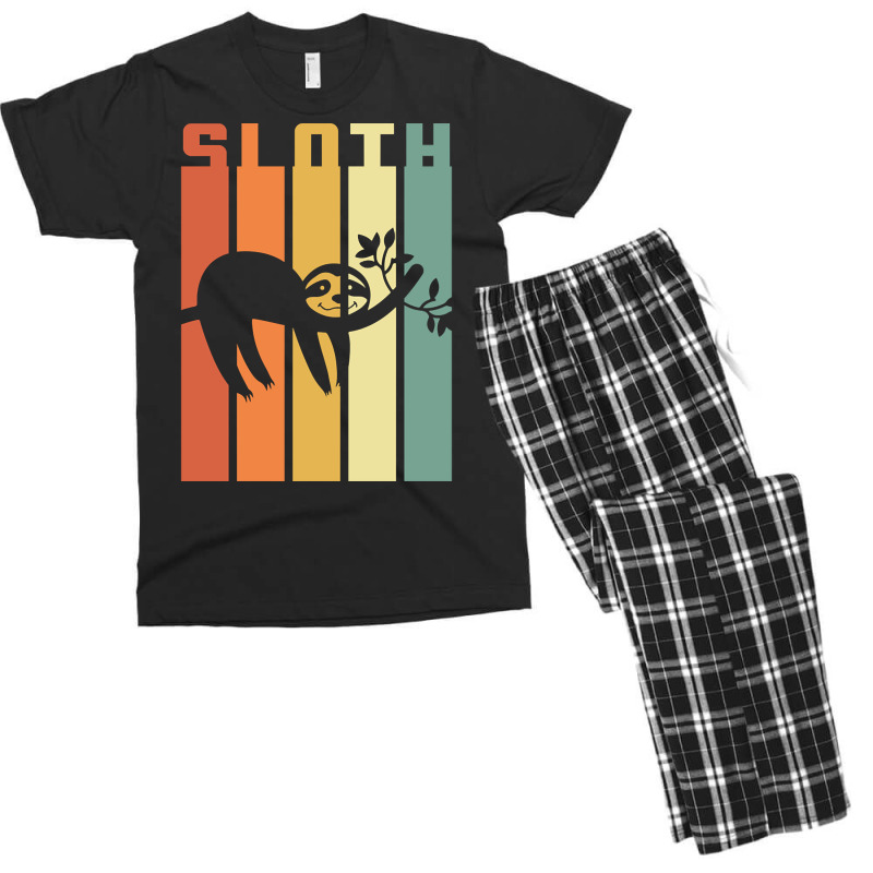 Vintage Sloth Men's T-shirt Pajama Set | Artistshot