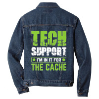 Funny Support Checklist Tech Definition Mechanic Machine Premium Men Denim Jacket | Artistshot