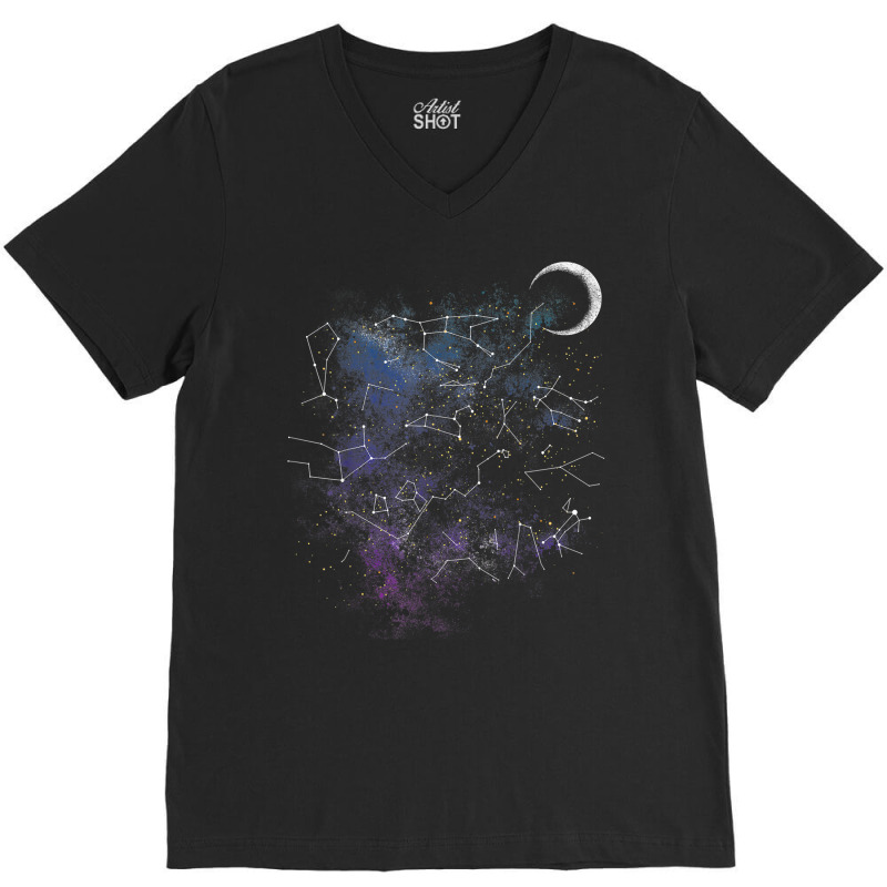 Stargazing Constellation Astronomy Lover T Shirt V-Neck Tee by zhypuhomata | Artistshot