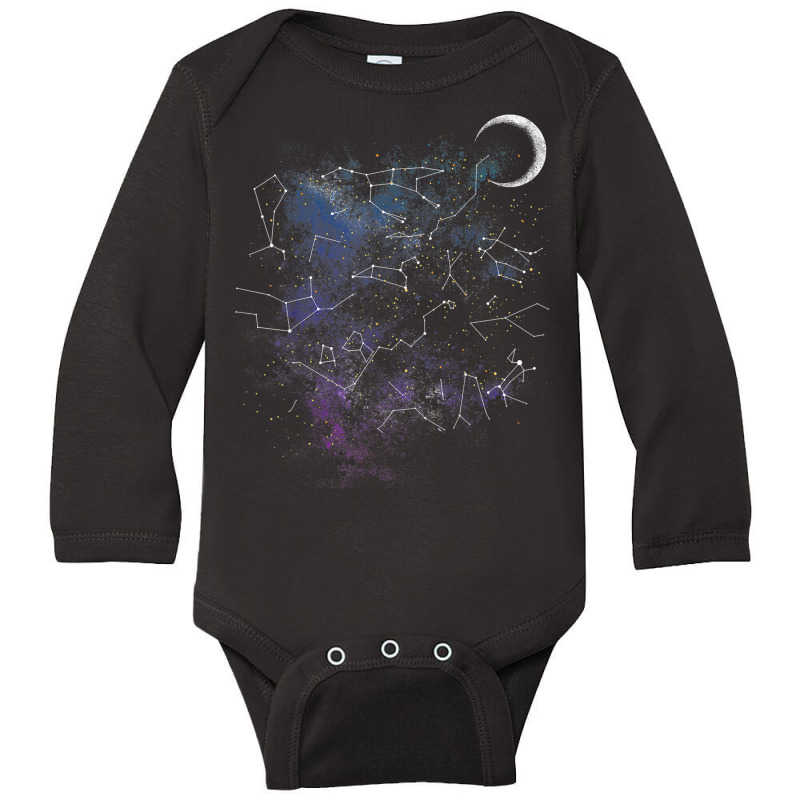 Stargazing Constellation Astronomy Lover T Shirt Long Sleeve Baby Bodysuit by zhypuhomata | Artistshot