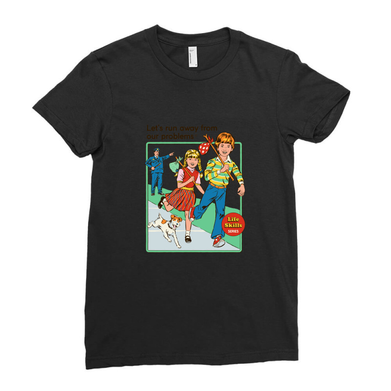 Let's Run Away 1 Ladies Fitted T-Shirt by RonaldEllis | Artistshot